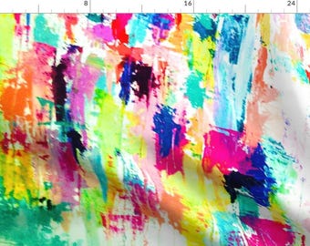 Abstract Home Decor Fabric - Mayfair Abstract By Theartwerks - Modern Abstract Home Decor Cotton Fabric By The Yard With Spoonflower Fabrics