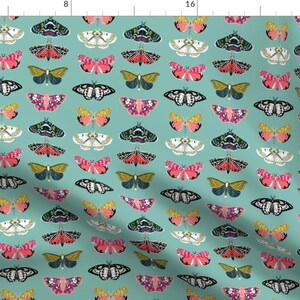 Moth Fabric - Moths // Butterflies Moths Lepidoptery Insects Wings By Andrea Lauren - Moth Wings Cotton Fabric By The Yard With Spoonflower