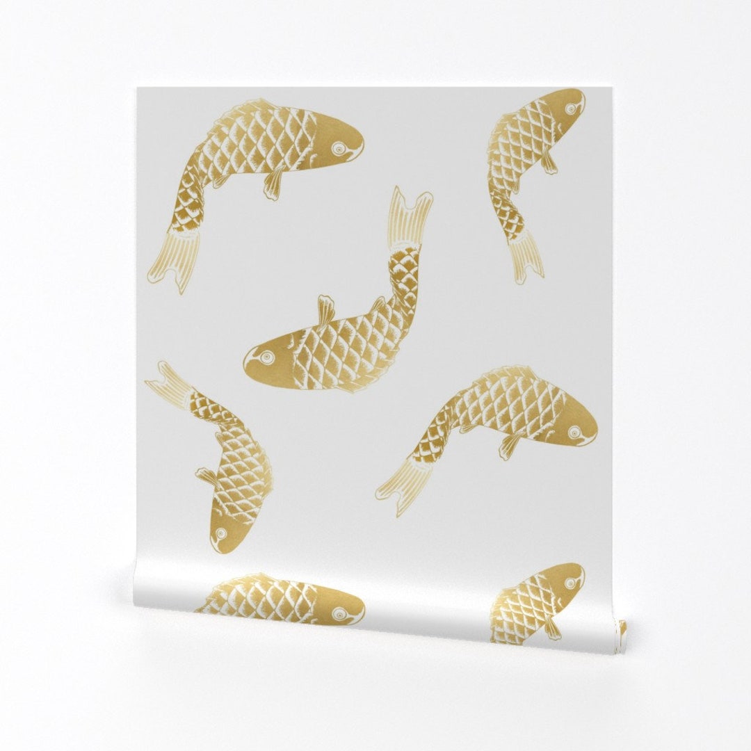Goldfish Wallpaper Gold Metallic Fish Goldfish by Jenlats Goldfish