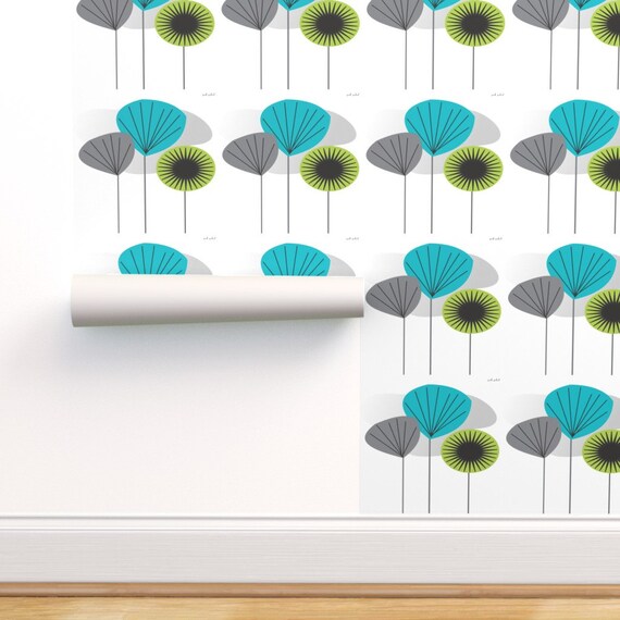 Mid Century Modern Wallpaper Seed Pods By Hot4tees BgYahoo | Etsy