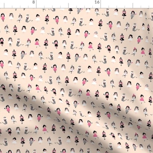 Halloween Girls Fabric - Little Girls Fashion Dress Up Party By Littlesmilemakers - Mermaid Witch Cotton Fabric By The Yard With Spoonflower