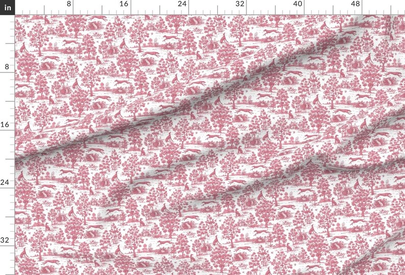 Greyhound Fabric - Dark Pink Greyhound Toile ©2010 by Jane Walker by ...