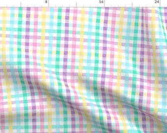 Plaid Fabric - Easter Plaid - Spring Plaid - Easter Egg Colors - Gingham Check - Lad20 By Littlearrowdesign - Plaid Fabric With Spoonflower