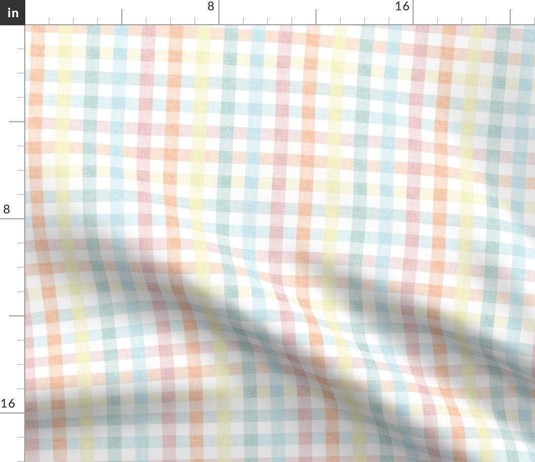 Springs 1/8" Yellow GINGHAM CHECK Poly/Cotton Fabric-yards 
