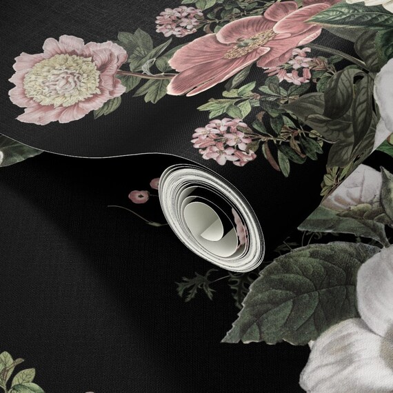 Papel pintado autoadhesivo Heirloom Floral marfil claro