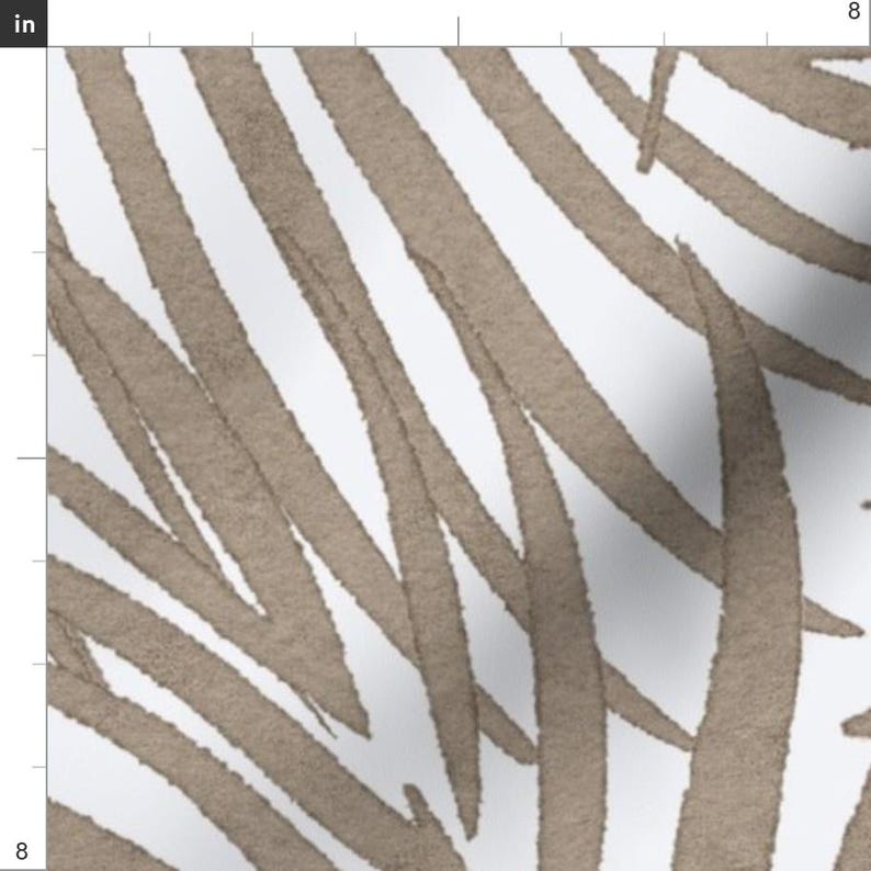 Tela de tapicería de palmeras tropicales - Frondas de acuarela de danika_herrick - Tela costera de verano con acuarela cortada a medida con Spoonflower imagen 4