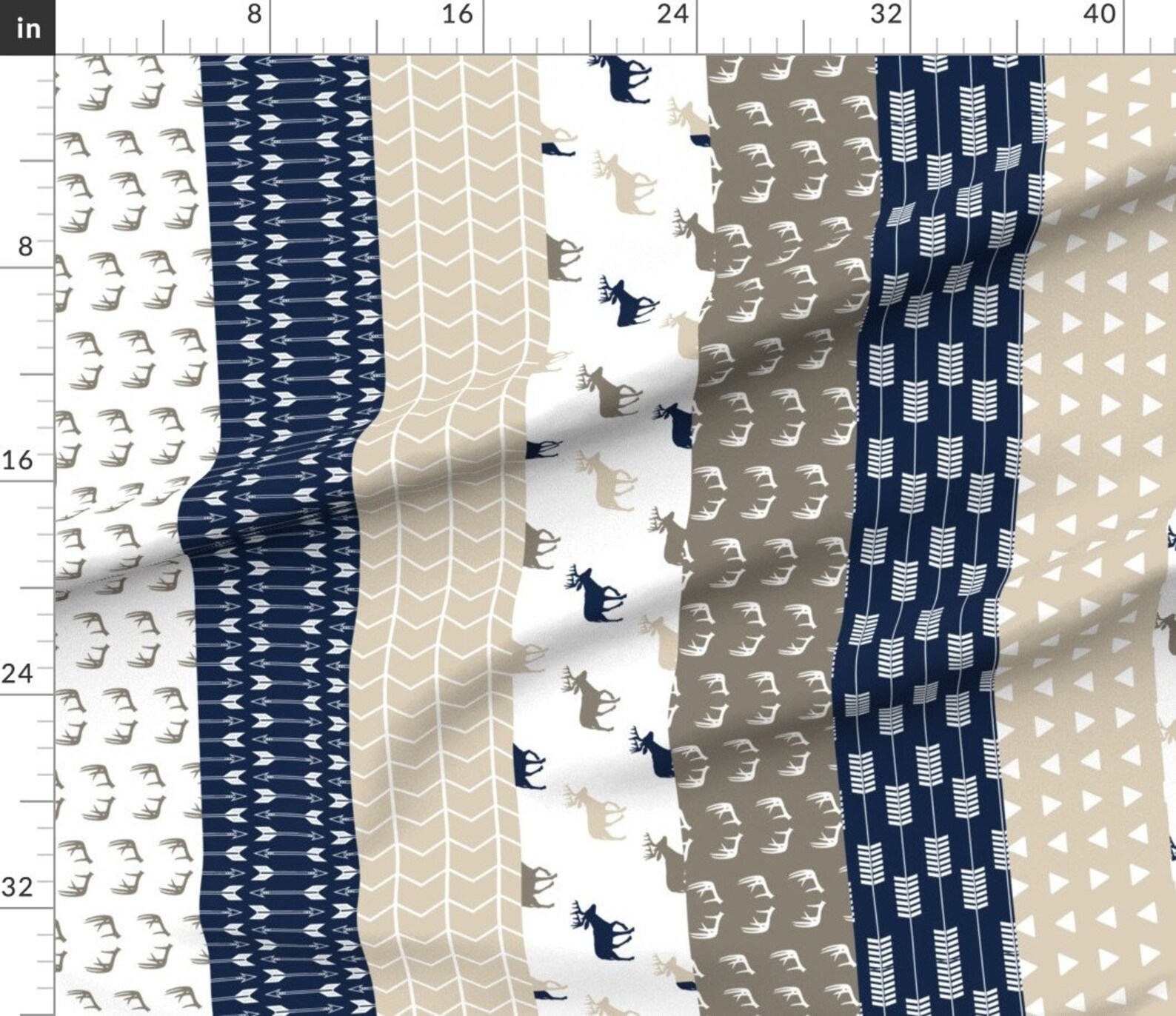 Whole Cloth Cheater Quilt Fabric Rustic Woods 1 Yard Cut By Etsy