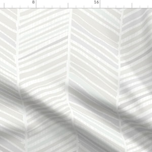 Modern Grey Herringbone Fabric - Herringbone Hues Of Grey By Friztin - Gray Herringbone Chevron Modern Home Decor Fabric With Spoonflower
