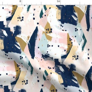 Abstract Fabric - Abstract Beneath The Surface By Crystal Walen - Abstract Watercolor Modern Boho Cotton Fabric By The Yard With Spoonflower afbeelding 1