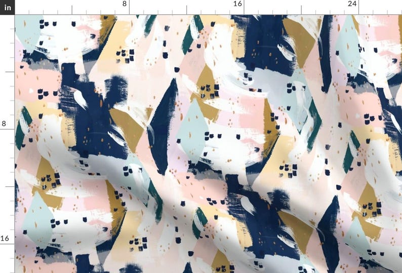 Abstract Fabric - Abstract Beneath The Surface By Crystal Walen - Abstract Watercolor Modern Boho Cotton Fabric By The Yard With Spoonflower afbeelding 1