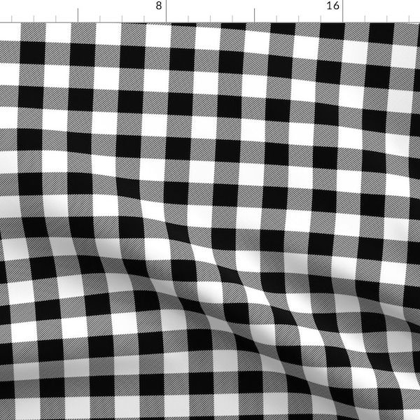 Black and White Cotton Buffalo Check Etsy