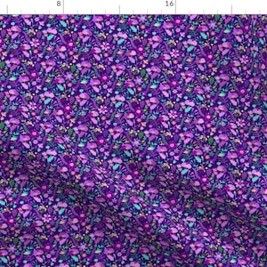 Purple Poppy Fabric - Violet Poppies By Dariara - Poppy Floral Flowers Purple Violet Bloom Spring Cotton Fabric By The Yard With Spoonflower