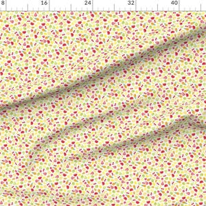 Summer Fruits Small Scale Pattern Fabric - Tutti Frutti Ditsy Summer By Cat Hayward - Summer Cotton Fabric By The Yard With Spoonflower Bild 2
