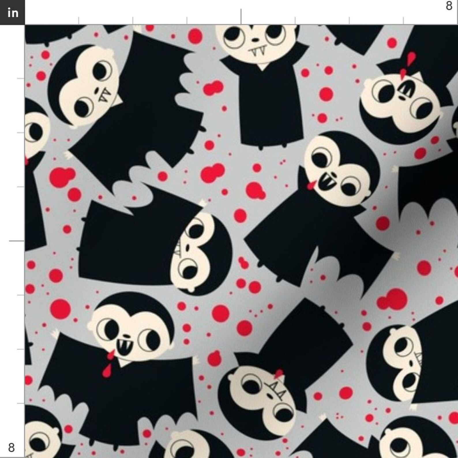 Vampire Fabric Vampire Fabric Gray by Heidikenney Etsy