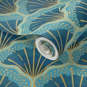 Art Deco Scalloped Wallpaper Art Deco Seashell by - Etsy
