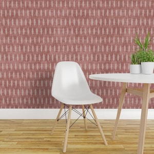 Rustic Wallpaper - Petra Marsala By Holli Zollinger - Rustic Red Custom Printed Removable Self Adhesive Wallpaper Roll by Spoonflower