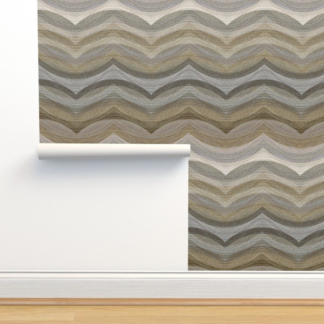 Landscape Wallpaper Painted Hills Agate by Ormolu Brown - Etsy