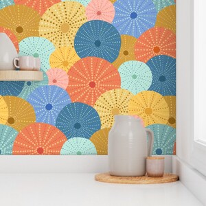Sea Urchin Wallpaper Colorful Sea Urchin by Latheandquill - Etsy