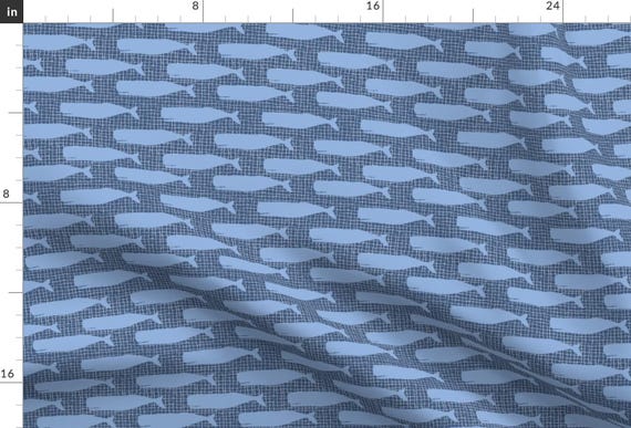 Fishing Apparel Fabric - Nantucket Blue Whale by katie_lyn_designs - Cape Code Preppy Coastal Classic Beach Clothing Fabric by Spoonflower