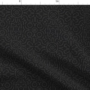 Vintage Maze Fabric - Petra Maza By Holli Zollinger - Maze Retro Home Decor Black Gray Vintage Cotton Fabric By The Yard With Spoonflower