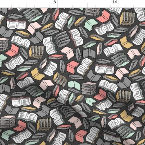Library Books Fabric for the Love of Reading by Etsy
