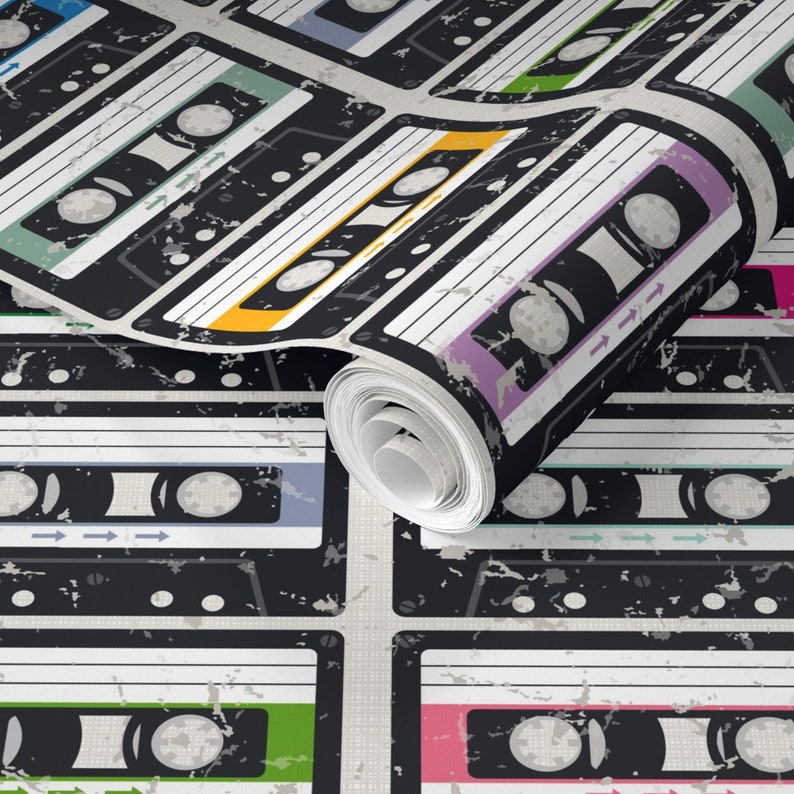Cassette Wallpaper Julie’s Cassette Tapes by - Etsy