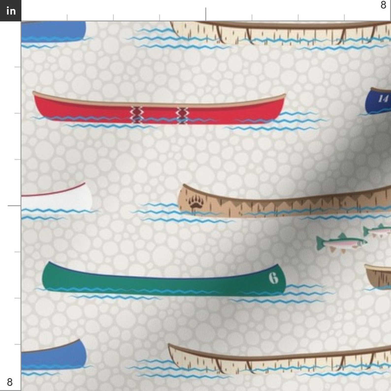 Gray Canoe Fabric Lake Canoe in Daytime by Hootenannit Etsy