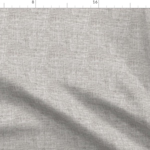 Faux Linen Look Fabric - Solid Linen By Nouveau Bohemian - Linen Look Gray Classic Grey Solid Cotton Fabric By The Yard With Spoonflower