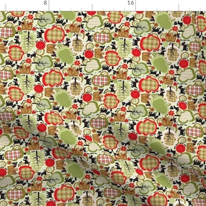 Scottish Terrier Picnic Fabric - Scottie Dog Picnic Day By Mag-O - Puppy Spring Plaid Picnic Cotton Fabric By The Yard With Spoonflower