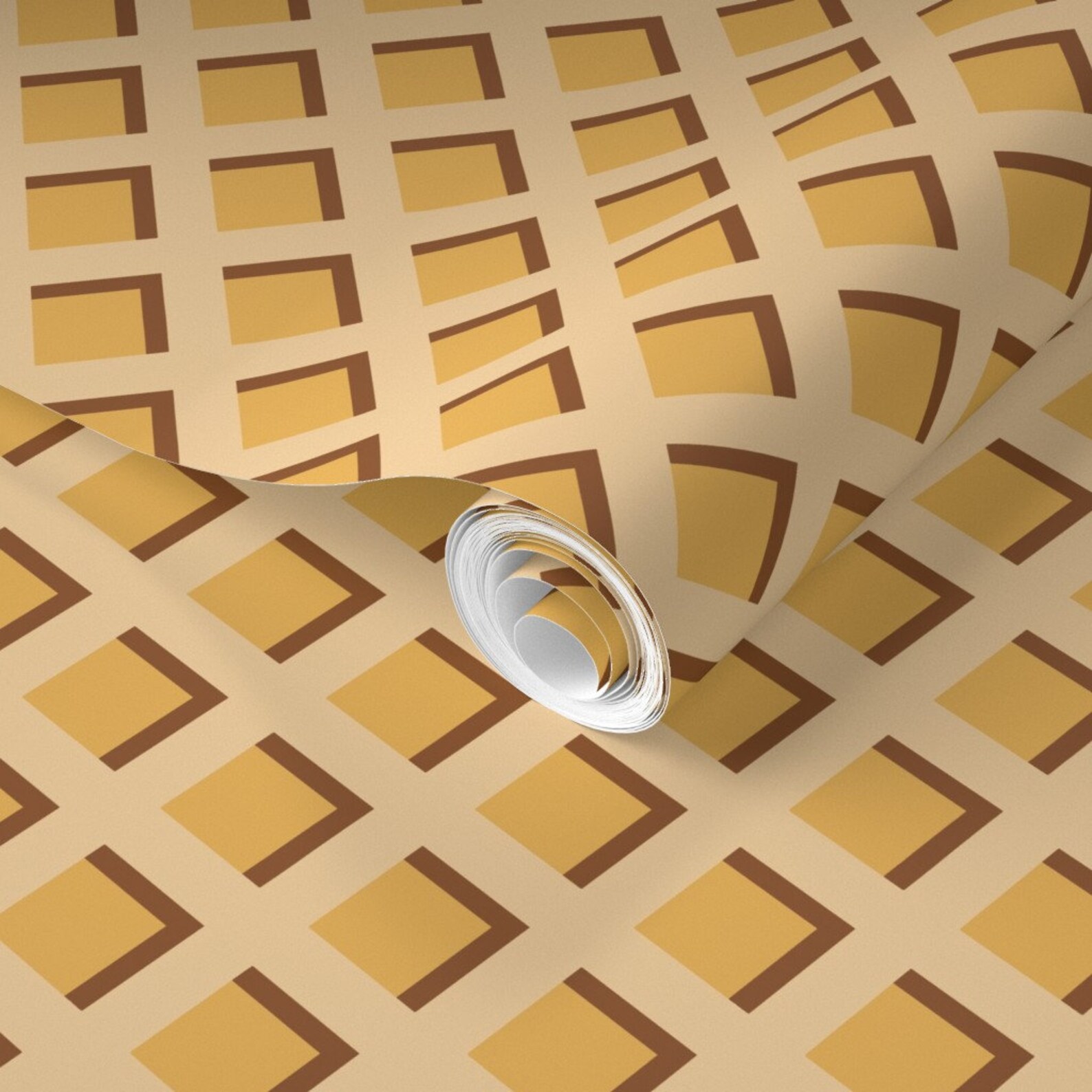 Waffle Wallpaper 1/2 Ice Cream Waffle Cone by - Etsy