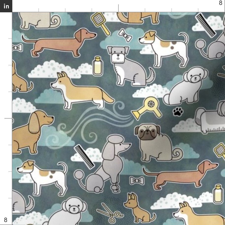 Pet Groomers Fabric Dog Groomer By Patricia Lima Animal Etsy