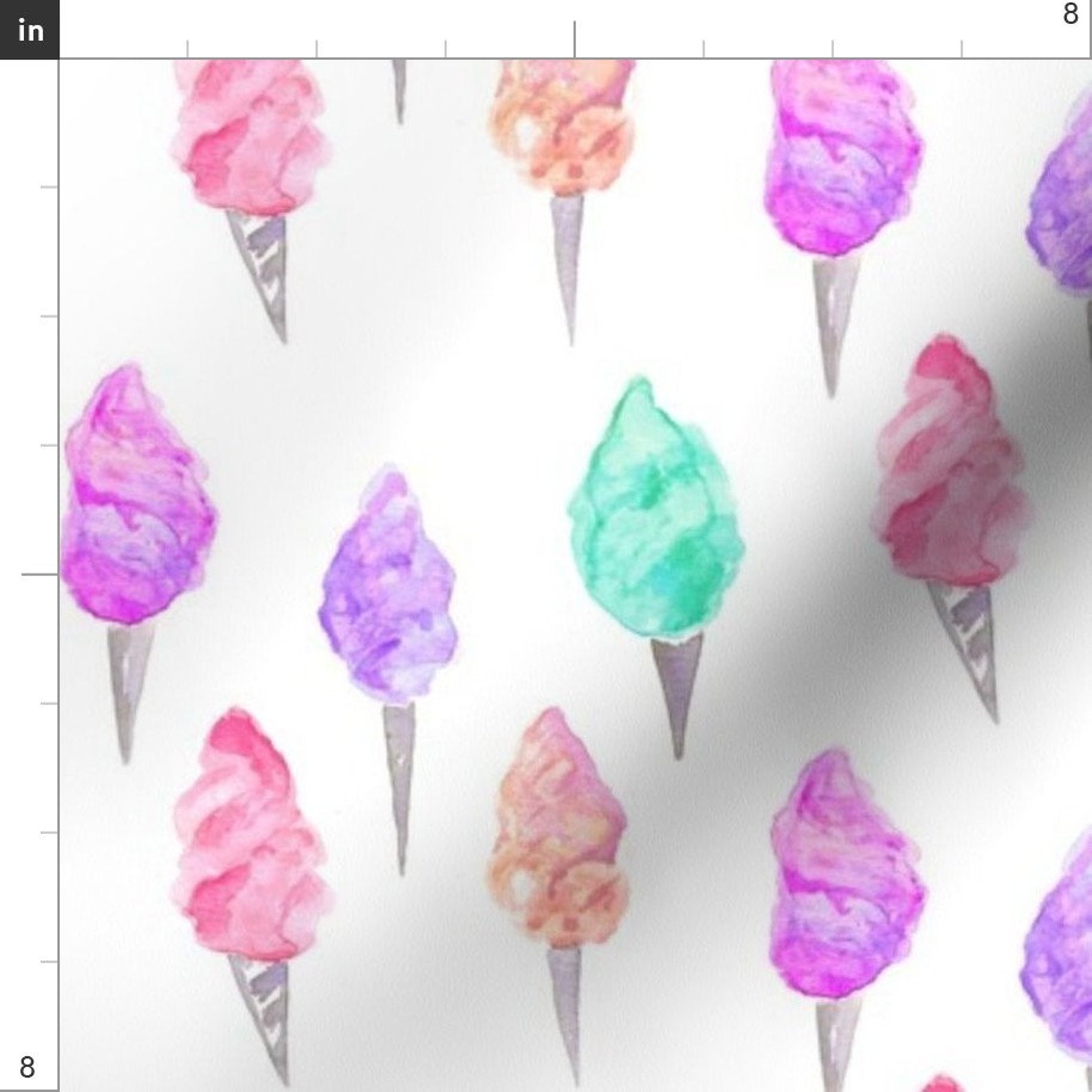 Watercolor Cotton Candy Fabric Cotton Candy Multi by Etsy