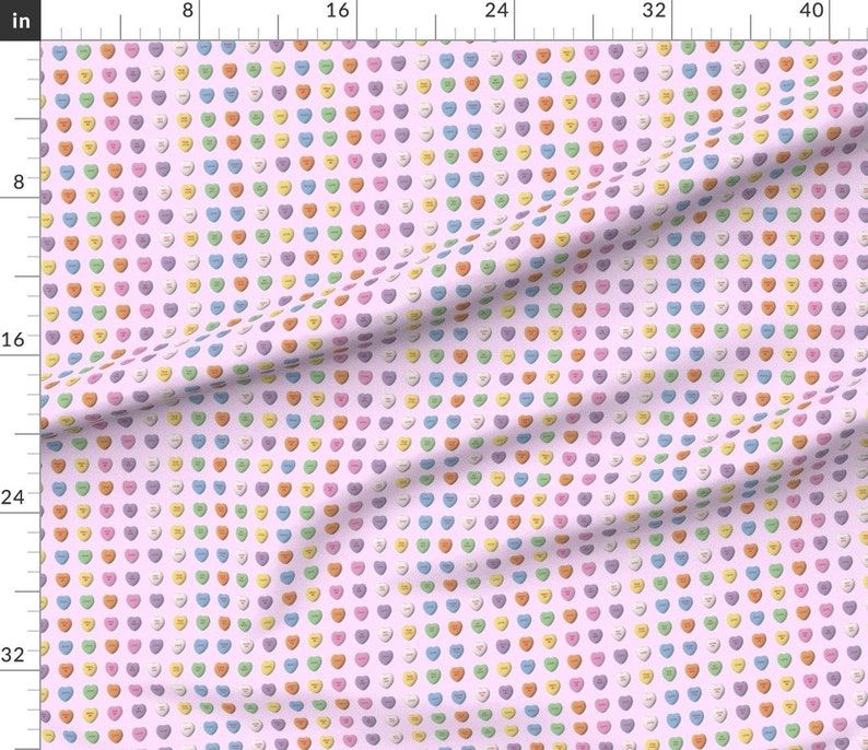 Modern Candy Hearts Fabric Candy Hearts by Gasponce Etsy