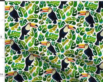 Ink /& Arrow by Quilting Treasures Tropical Floral LAST YARD Toucan Do It Green