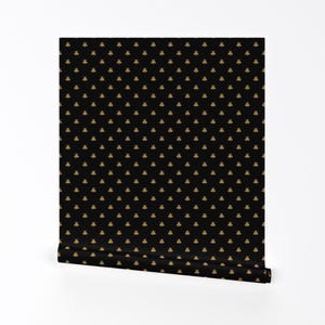 Glam Bees Wallpaper - Napoleonische Bienen Von Peacoquettedesigns - Abnehmbare selbstklebende Tapetenrolle von Spoonflower