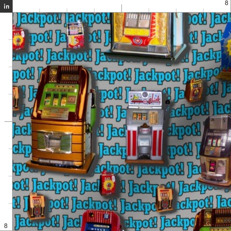 Slots Fabric Dean'S Slot Machines Jackpot By Midcoast Etsy France