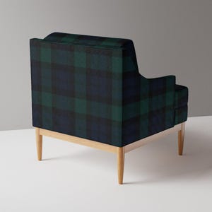 Green Blue Tartan Upholstery Fabric- Blackwatch Tartan by peacoquettedesigns - Winter Plaid Scottish Fabric By The Yard With Spoonflower image 6