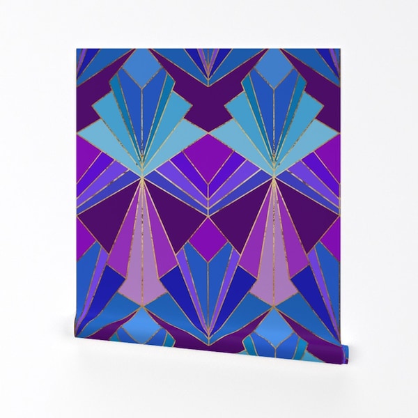 Purple Aqua Wall Art Etsy