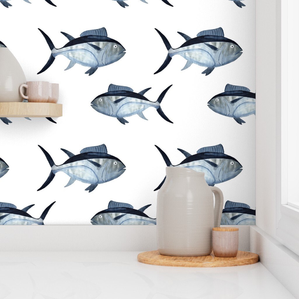 Tuna Fish Wallpaper Bluefin Tuna by Arwenartanddesign - Etsy