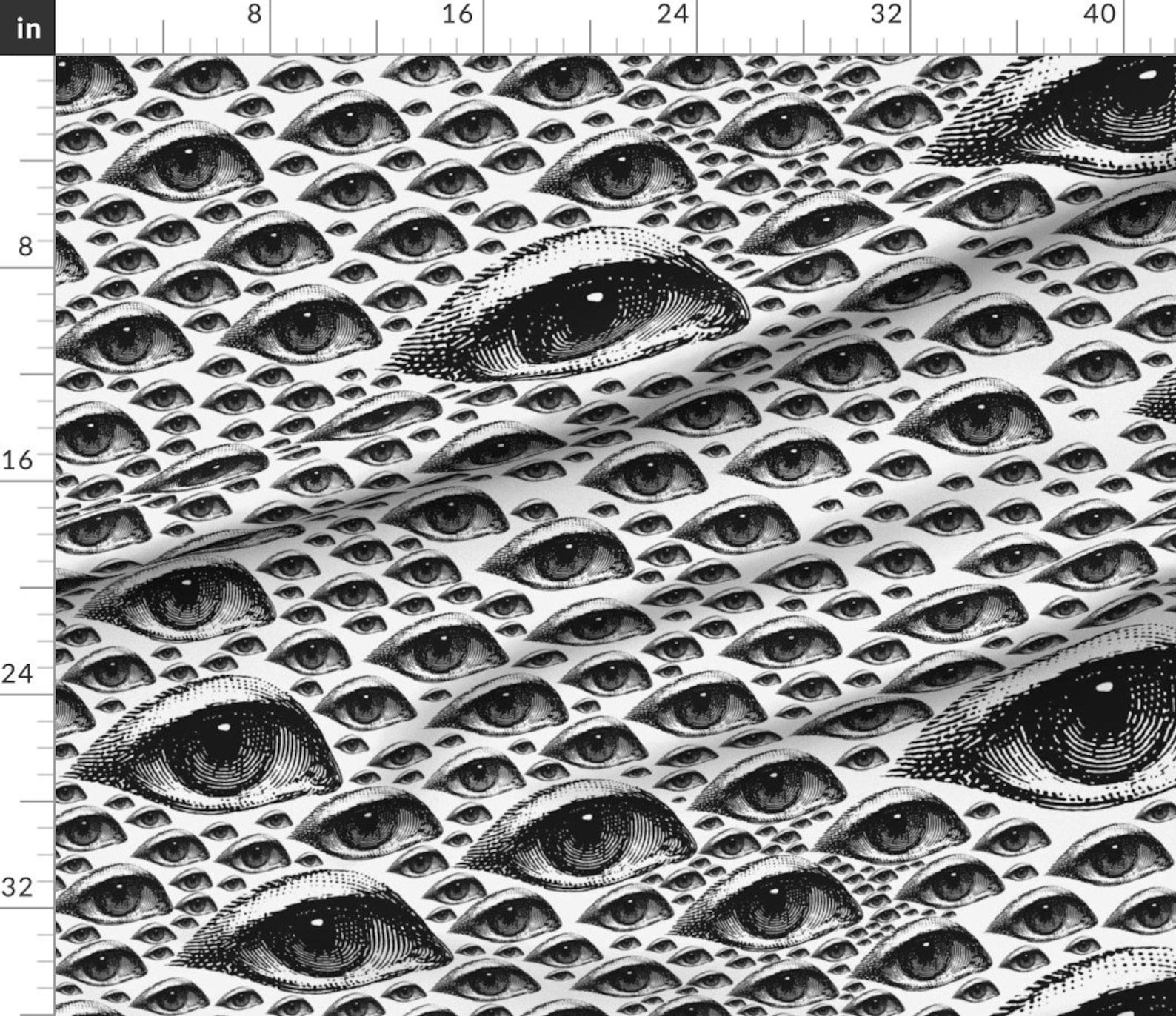 Eyes Fabric Eye Eye Eye by Hollycejeffriess Eyes Print Etsy