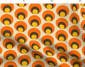 70s Fabric - 70s Dot Eye By Bruxamagica - 70s Cotton Fabric By The Yard With Spoonflower