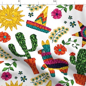 Piñata Fabric - Piñata By Michaelzindell - Piñata Mexico Mexican Fiesta Cinco de Mayo Cotton Fabric By The Yard With Spoonflower