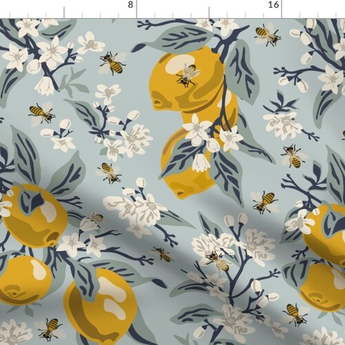 Bees Fabric Patchwork Bees by Hazel Fisher Etsy