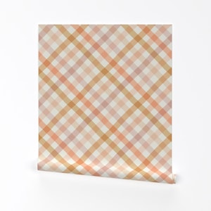 Soft Pastel Plaid Removable Peel and Stick Wallpaper - Boho Check Multicoloured - Wall Art Wall Decor - Easter Check by teri_the_butter