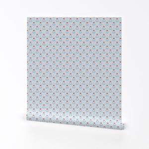 Cottagecore Ablösbare Tapete - Damast Blumen Puppenhaus Klein Rot - Wall Art Wall Decor - Flo Damask by mijuo_design