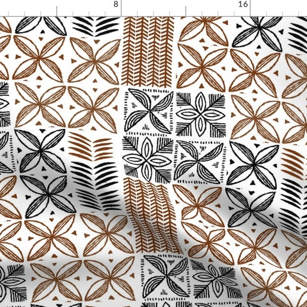 Hawaiian Fiji Fabric - Hawaiian Kapa 2a By Muhlenkott - Hawaii Tropical Geo Modern Home Decor Cotton Fabric By The Yard With Spoonflower