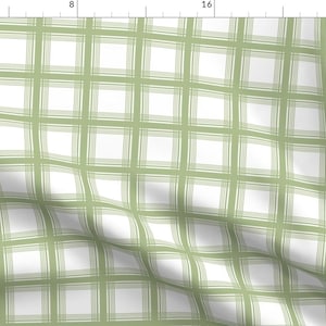 Green Plaid Fabric - Swedish Plaid by cherylgrahamdesigns - Tartan Check Scandi Farmhouse Classic Heritage Fabric by the Yard by Spoonflower