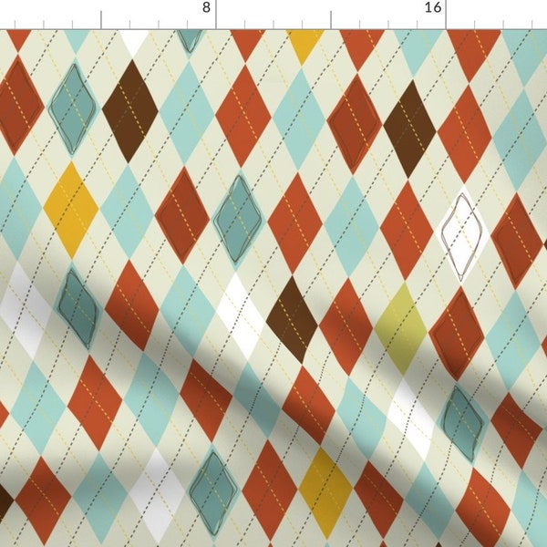 Argyle Fabric - Berd Nerds- Argyle Vest By Cynthiafrenette - Colorful Traditional Geometric Cotton Fabric By The Yard With Spoonflower