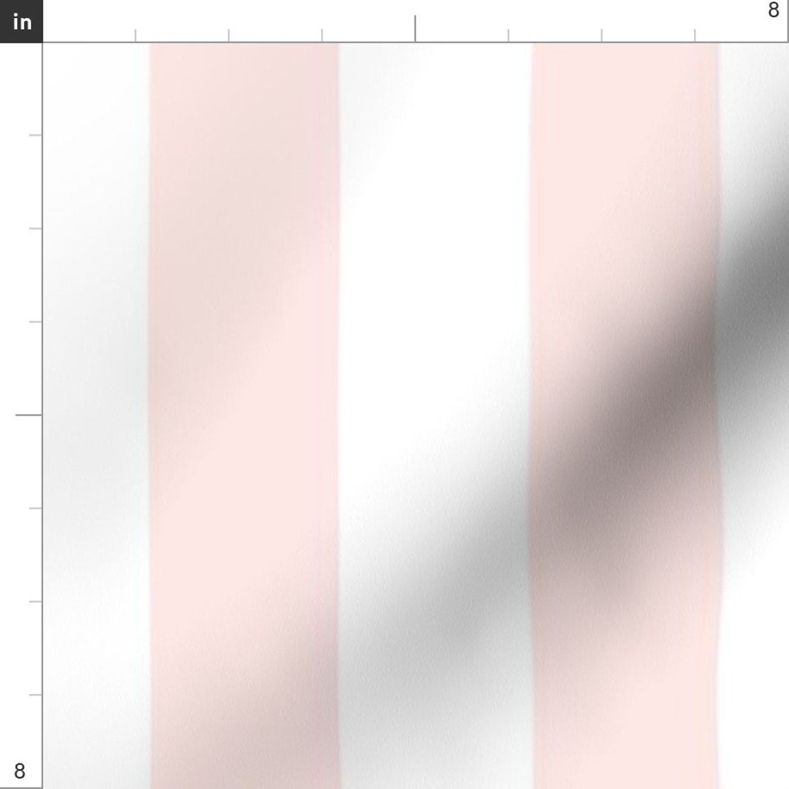 Light Pink Striped Fabric Blush Stripe White Dot by Etsy