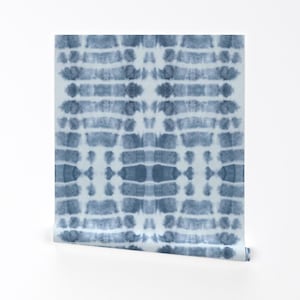 Carta da parati Shibori - Tie-Dye - Kanoko Shibori di Pricedesigns - Rotolo di carta da parati autoadesiva rimovibile stampata personalizzata Shibori di Spoonflower
